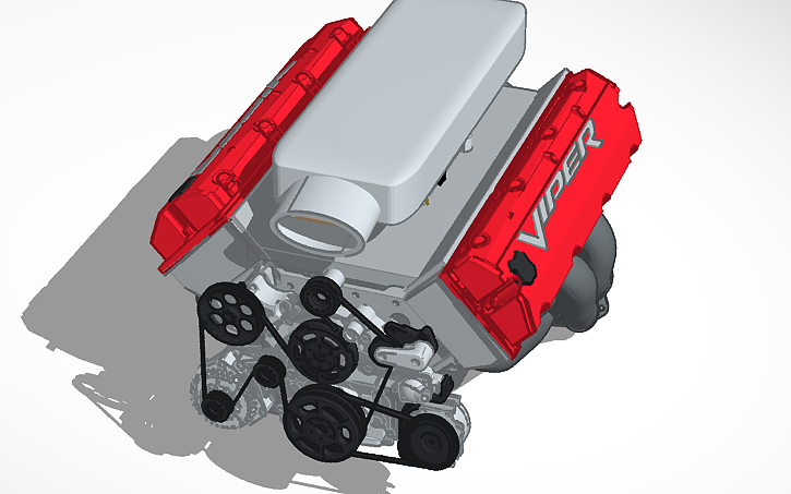 8 4 Liter V10 Viper Engine Tinkercad
