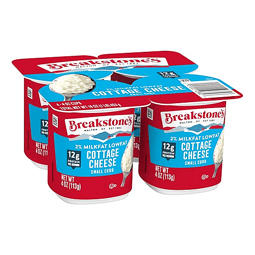 Breakstone's Live Active Lowfat Small Curd Cottage Cheese With 2% Milkfat,  4 Ct Pack, 4 Oz Cups, 4 Ct - Kroger