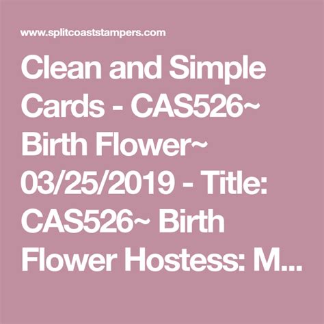 Cas526 Birth Flower 03 25 2019