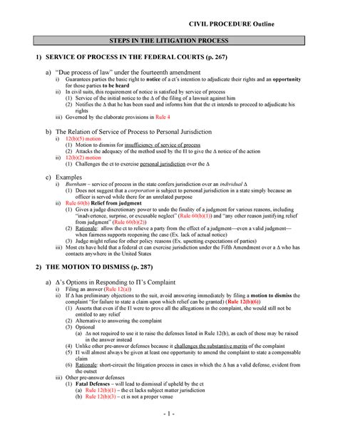 Civil Procedure Outline I An Introduction To The Litigation Process A Two American Court Studocu Civil Procedure Outline I An Introduction To The Litigation Process A Two American Court Studocu