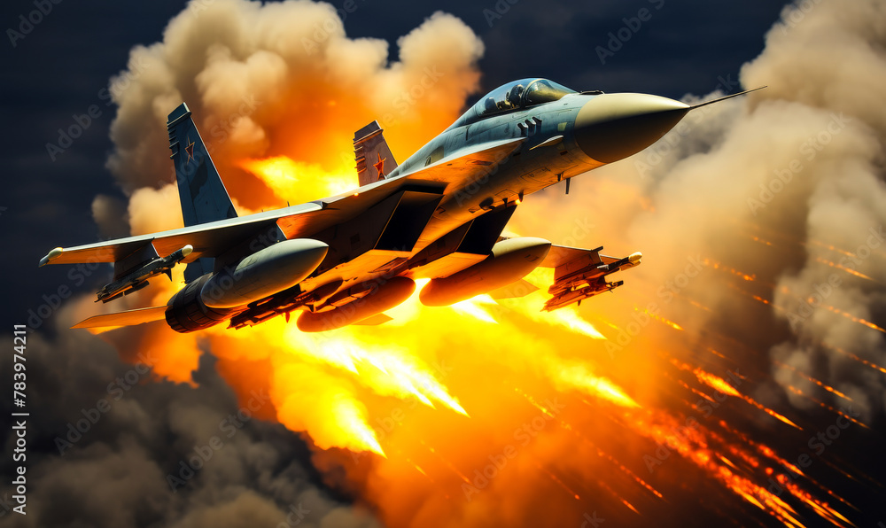 Combat Fighter Jet Unleashing Heat Traps And Ordnance On Covert Military Operation Stock Combat Fighter Jet Unleashing Heat Traps And Ordnance On Covert Military Operation Stock