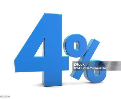 Foto De 4 Sinal Percentual Isolado No Fundo Branco 4 De Desconto 3D 4 Foto De 4 Sinal Percentual Isolado No Fundo Branco 4 De Desconto 3D 4