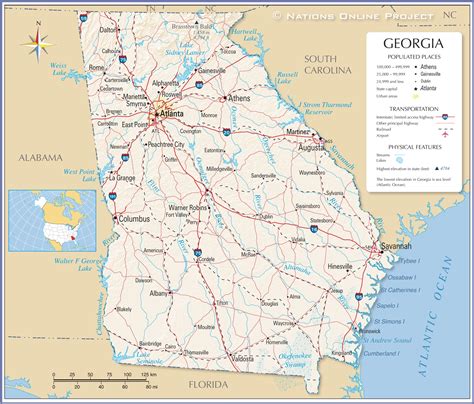 Ga States Highway Maps Ga States Highway Maps
