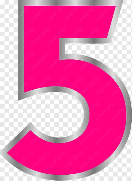 Gold Number 5 13453437 Png
