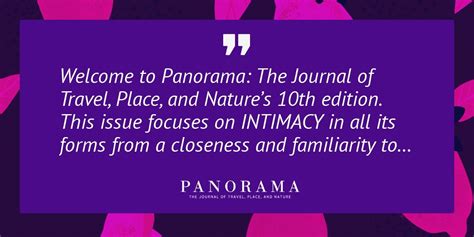 Intimacy The Perfect Guide Panorama The Journal Of Travel Place Intimacy The Perfect Guide Panorama The Journal Of Travel Place