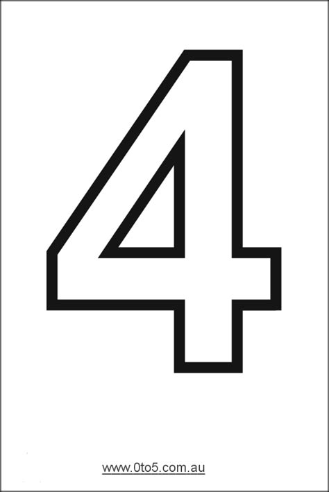 Number Four Printable Template Gabe Amp 39 S 4Th Birthday Shirt Birthdays Amp Showers Pinterest