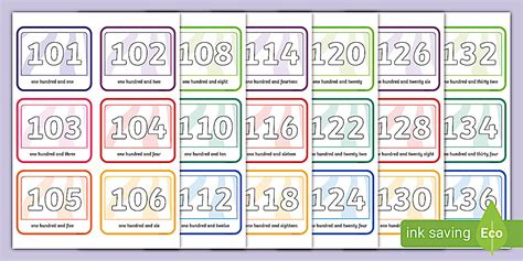 Numbers 101 To 200 Flashcards Hecho Por Educadores Numbers 101 To 200 Flashcards Hecho Por Educadores