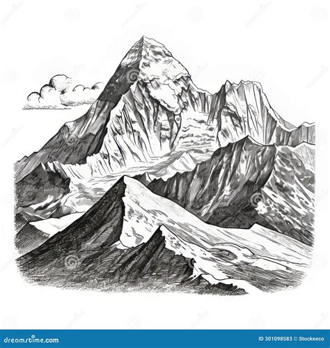 Realistic Black And White Mountain Drawing With Detailed Engraving Stock Illustration Illustration Of Himalayan Engraving 301098583 Realistic Black And White Mountain Drawing With Detailed Engraving Stock Illustration Illustration Of Himalayan Engraving 301098583