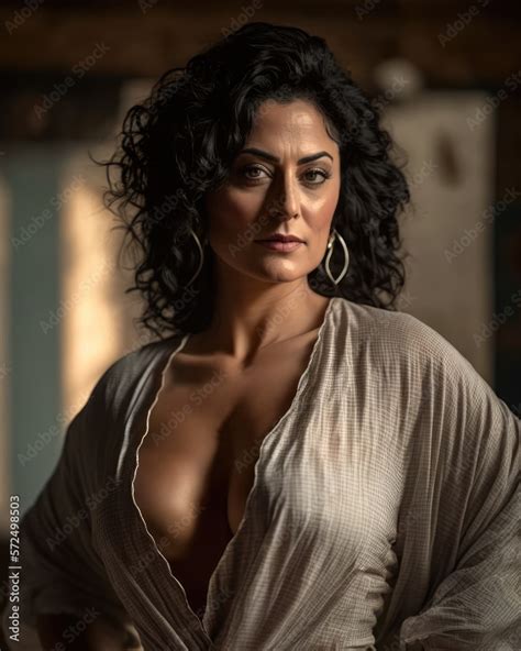 Very Sexy Serious Mature Hispanic Woman In Lingerie Looking At The Very Sexy Serious Mature Hispanic Woman In Lingerie Looking At The