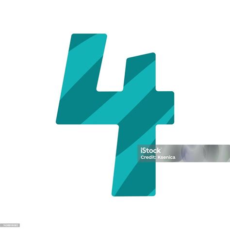 Vetores De O N Mero Quatro Feito Na Forma Fofa 4 E Mais Imagens De Vetores De O N Mero Quatro Feito Na Forma Fofa 4 E Mais Imagens De